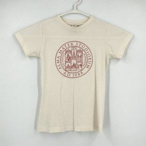 University Bologna Womens Shirt Small White Short Sleeve Top Italy BC Biosfair